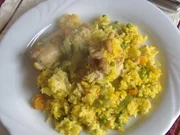 Paella mit Kaninchen und Gemüse - Rezept