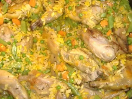 Paella mit Kaninchen und Gemüse - Rezept - Bild Nr. 5