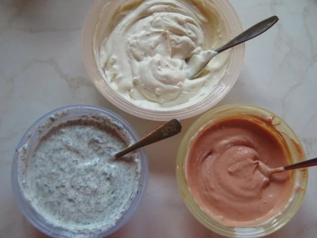 Rezept: drei Grillsaucen, Dipsaucen, Fonduesaucen drei Grillsaucen, Dipsaucen, Fonduesaucen - Rezept