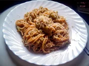 Zuchini Spaghetti mit Pesto - Rezept