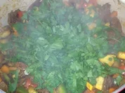 Rind-Pilze-Paprika-Estragon Eintopf - Rezept