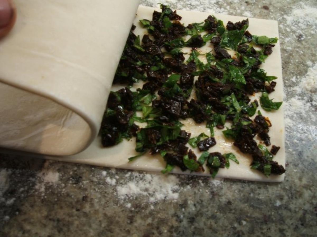 Fingerfood: Blätterteigschneckchen mit pikanter Füllung - Rezept - Bild Nr. 4