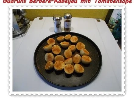 Fisch: Berbere-Kabeljau mit Backkartoffeln und Tomaten-Specksoße - Rezept - Bild Nr. 6