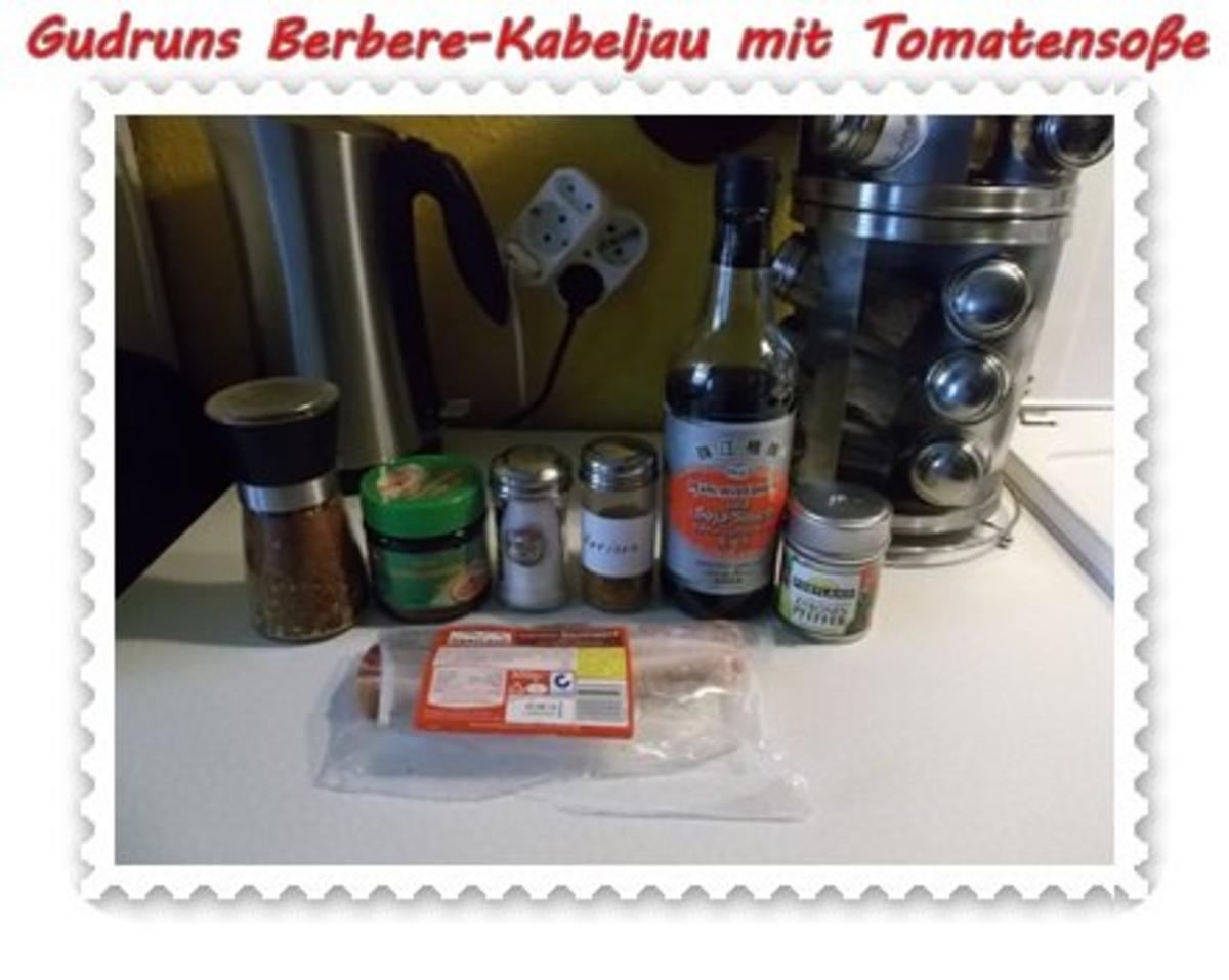 Fisch: Berbere-Kabeljau mit Backkartoffeln und Tomaten-Specksoße - Rezept - Bild Nr. 7