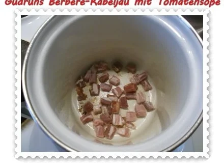 Fisch: Berbere-Kabeljau mit Backkartoffeln und Tomaten-Specksoße - Rezept - Bild Nr. 9