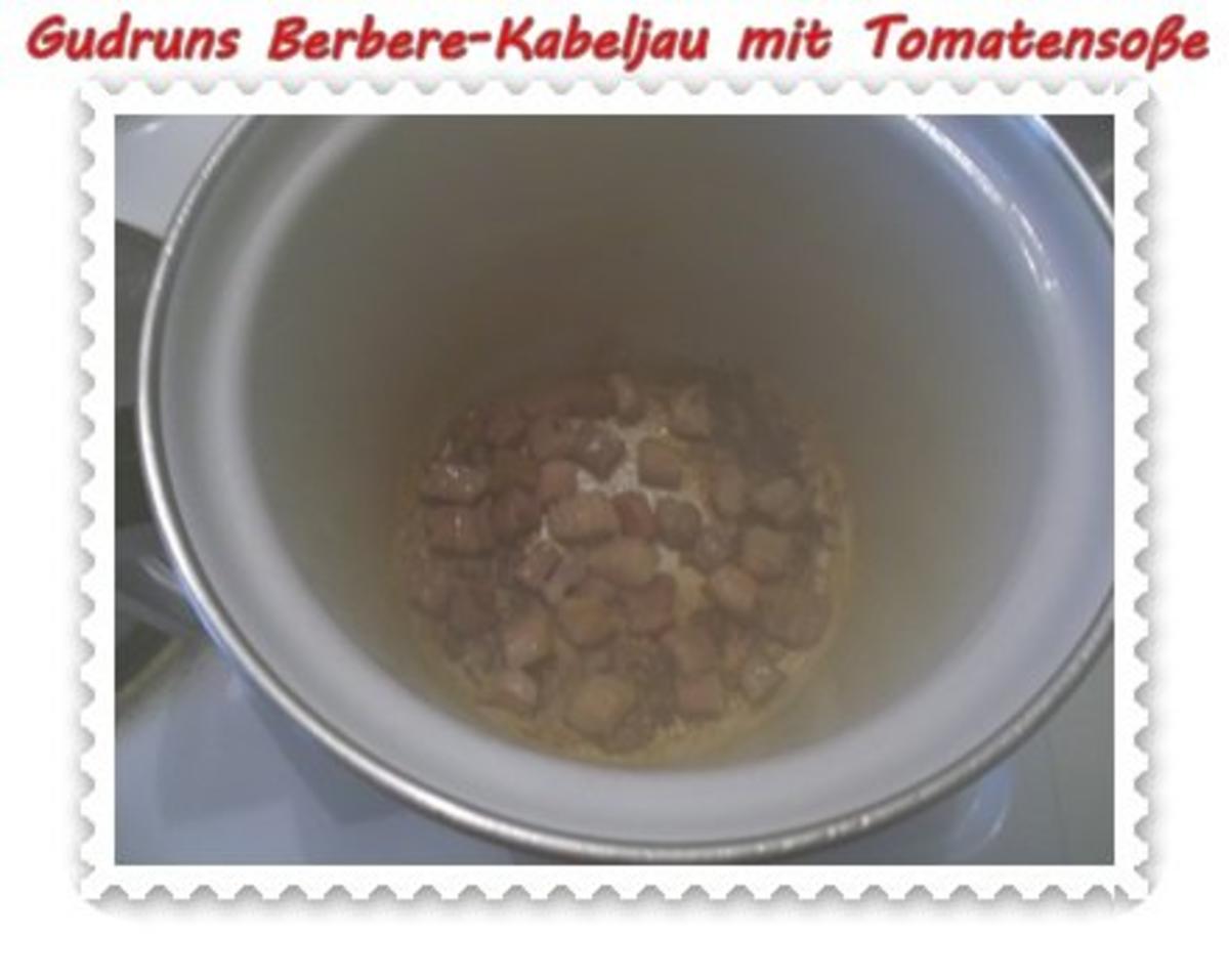 Fisch: Berbere-Kabeljau mit Backkartoffeln und Tomaten-Specksoße - Rezept - Bild Nr. 10