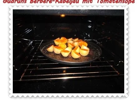 Fisch: Berbere-Kabeljau mit Backkartoffeln und Tomaten-Specksoße - Rezept - Bild Nr. 12