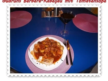 Fisch: Berbere-Kabeljau mit Backkartoffeln und Tomaten-Specksoße - Rezept - Bild Nr. 16