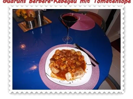 Fisch: Berbere-Kabeljau mit Backkartoffeln und Tomaten-Specksoße - Rezept - Bild Nr. 18