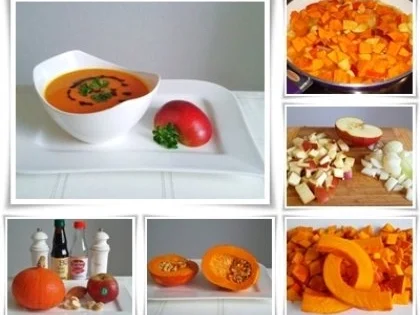 Kürbis-Apfel Cremesuppe - Rezept - Bild Nr. 4