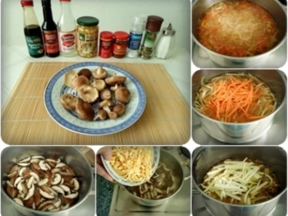 Scharf- saure  Pekingsuppe  mit frischen Shiitake - Rezept - Bild Nr. 27