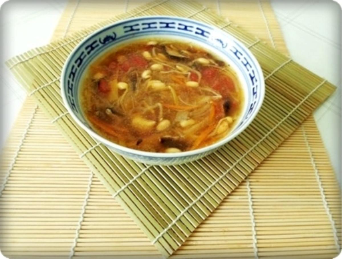 Scharf- saure  Pekingsuppe  mit frischen Shiitake - Rezept - Bild Nr. 30