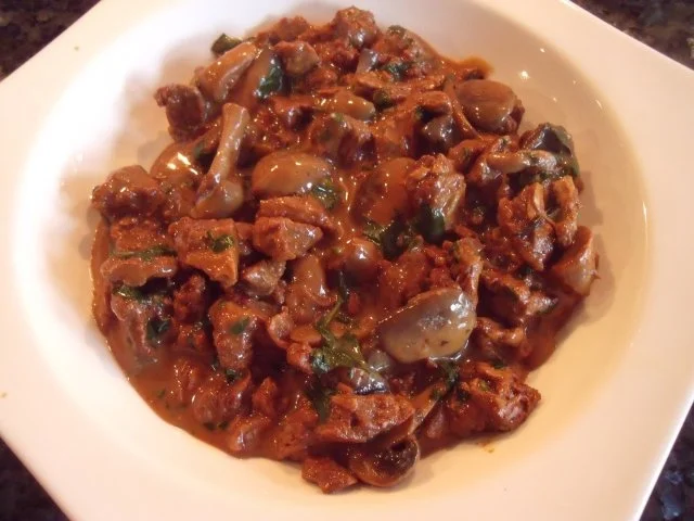 Rezept: Soja-Geschnetzeltes mit Pilzen Soja-Geschnetzeltes mit Pilzen - Rezept