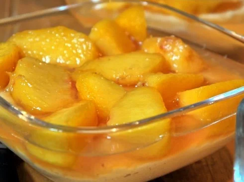 Pfirsich-Kompott auf Kardamom.-Grieß - Rezept