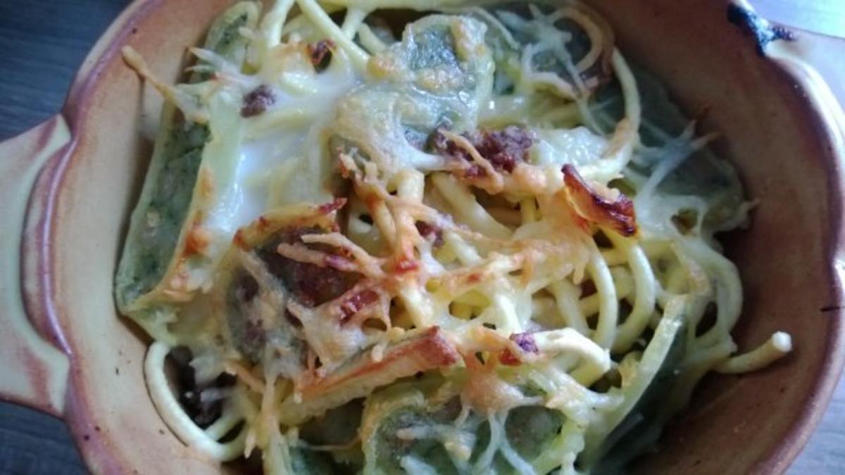 Maultaschen-Spätzle-Auflauf - Rezept mit Bild - kochbar.de