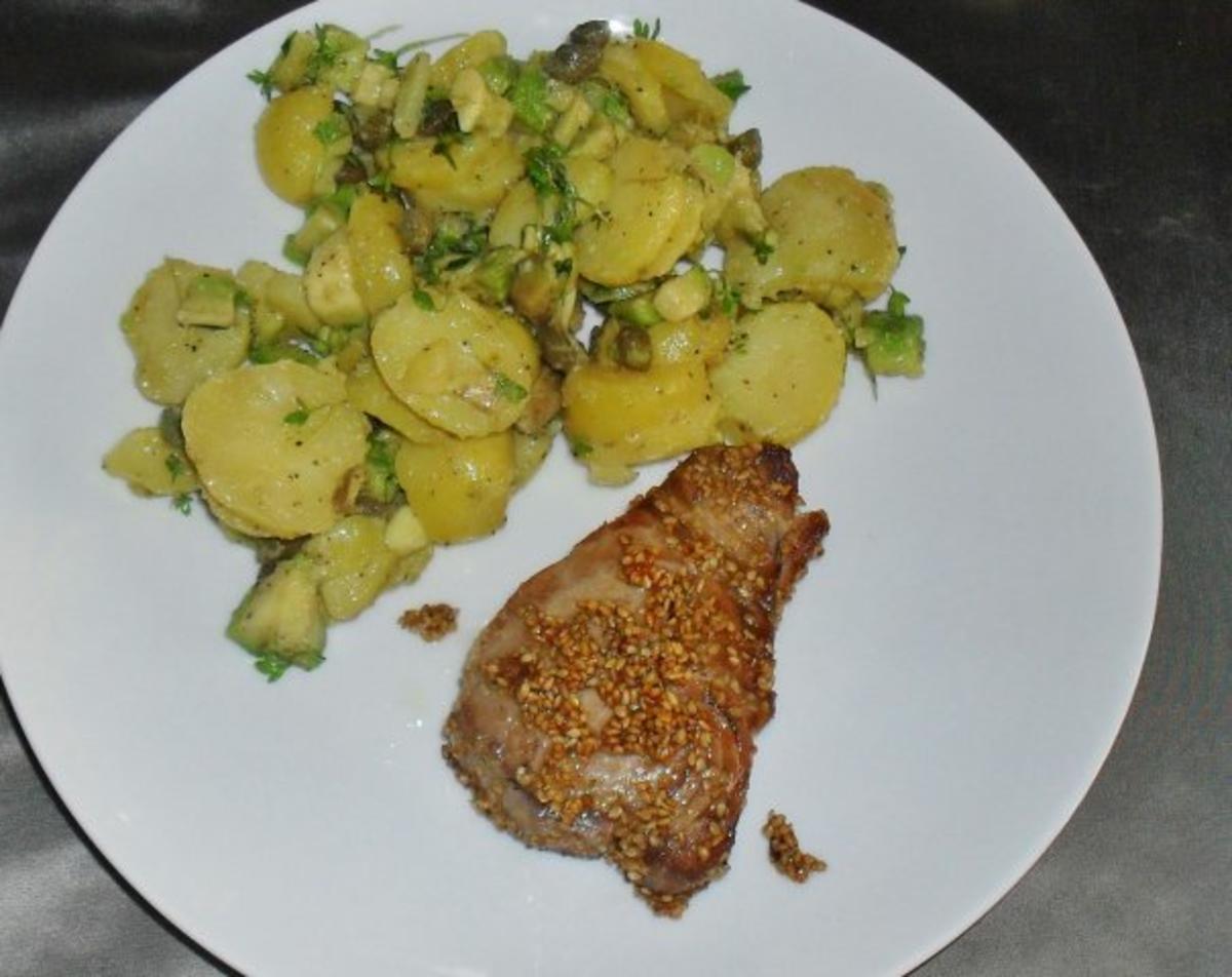 Bilder für Thunfischsteak ... in Sesam-Zimt-Kruste Rezept