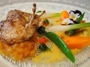 Lollis von der Wachtel/ goldenes Linsenpüree/ spicy Aprikosen-Dattel-Kompott... - Rezept