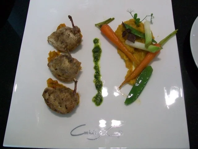 Rezept: Lollis von der Wachtel/ goldenes Linsenpüree/ spicy Aprikosen-Dattel-Kompott... Bild Nr. 5 Lollis von der Wachtel/ goldenes Linsenpüree/ spicy Aprikosen-Dattel-Kompott... - Rezept - Bild Nr. 5