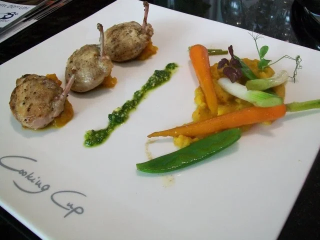 Rezept: Lollis von der Wachtel/ goldenes Linsenpüree/ spicy Aprikosen-Dattel-Kompott... Bild Nr. 6 Lollis von der Wachtel/ goldenes Linsenpüree/ spicy Aprikosen-Dattel-Kompott... - Rezept - Bild Nr. 6