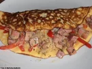 Rezept: Omelett mit Schinken und Paprika Omelett mit Schinken und Paprika - Rezept