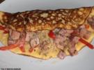 Omelett mit Schinken und Paprika - Rezept