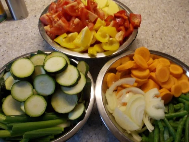 Kasseler Lachs mit buntem Rahmgemüse - Rezept - Bild Nr. 3