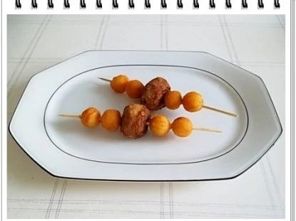 Rezept: Fleisch-Kartoffelbällchen-Spieß auf Tagliatelle Bild Nr. 10 Fleisch-Kartoffelbällchen-Spieß auf Tagliatelle - Rezept - Bild Nr. 10