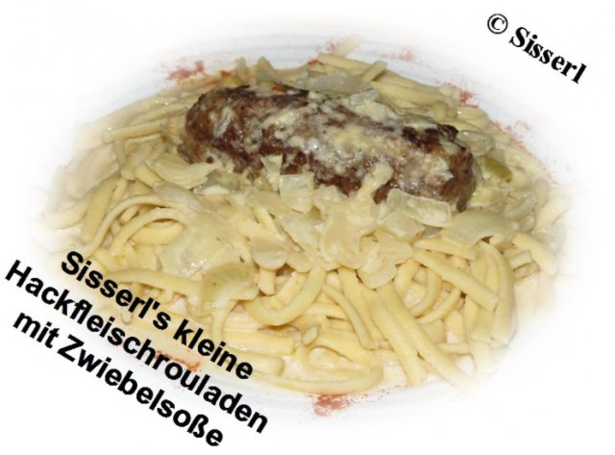 Bilder für kleine Hackfleischrouladen mit Zwiebelsoße - Rezept