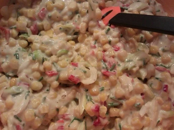 Rezept: Maisküchlein mit Quarkdipp Bild Nr. 2 Maisküchlein mit Quarkdipp - Rezept - Bild Nr. 2