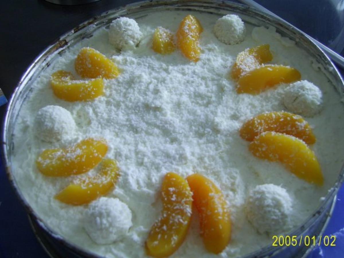 Kuchen: Kokos-Konfekt-Torte mit Pfirsichen - Rezept - Bild Nr. 15