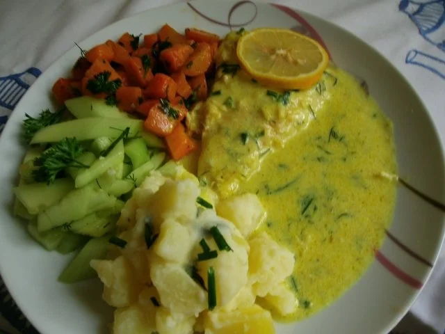 gedünstetes Schollenfilet  in grüner Currysauce - Rezept - Bild Nr. 11