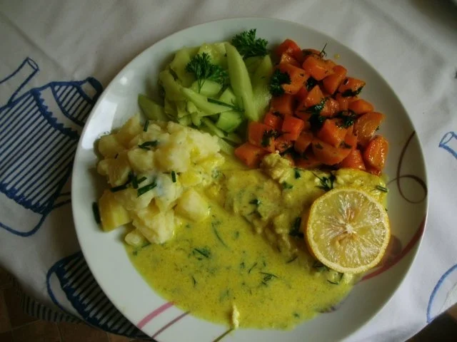 gedünstetes Schollenfilet  in grüner Currysauce - Rezept - Bild Nr. 2