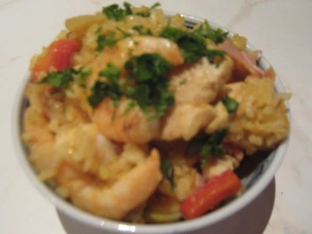 Nasi Goreng, im 1986er Stil, ohne Sojasauce, mit Safran - Rezept