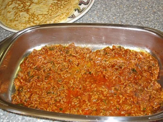 Pfannkuchen-Hackfleisch-Lasagne - Rezept - Bild Nr. 6