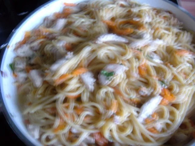 Rezept: Pfannengericht : Spaghetti mit Möhrenspaghetti Bild Nr. 9 Pfannengericht : Spaghetti mit Möhrenspaghetti - Rezept - Bild Nr. 9