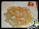 Pfannengericht :  Spaghetti mit Möhrenspaghetti - Rezept