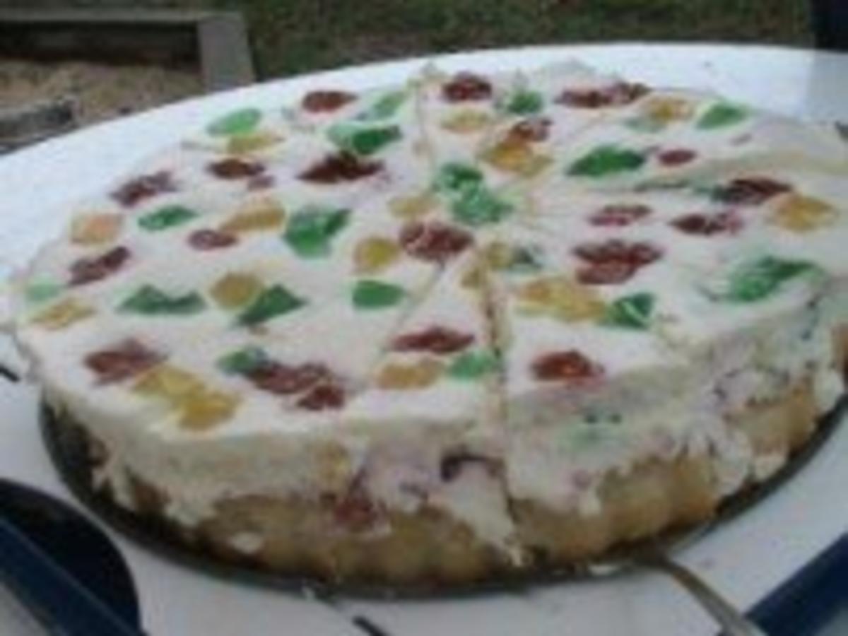 Kuchen: Bunte Konfetti Torte für Kinder - schnell - 116 kcal/100g