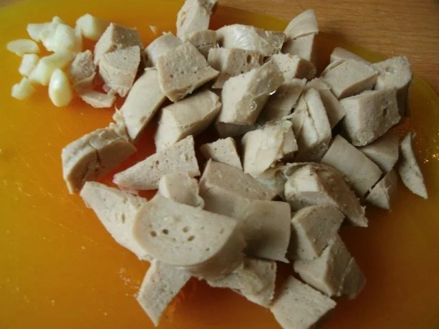 Bratwurstgulasch mit  Apfel - Kartoffelstampf - Rezept - Bild Nr. 5