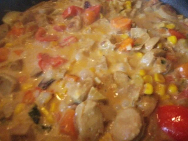 Bratwurstgulasch mit  Apfel - Kartoffelstampf - Rezept - Bild Nr. 2