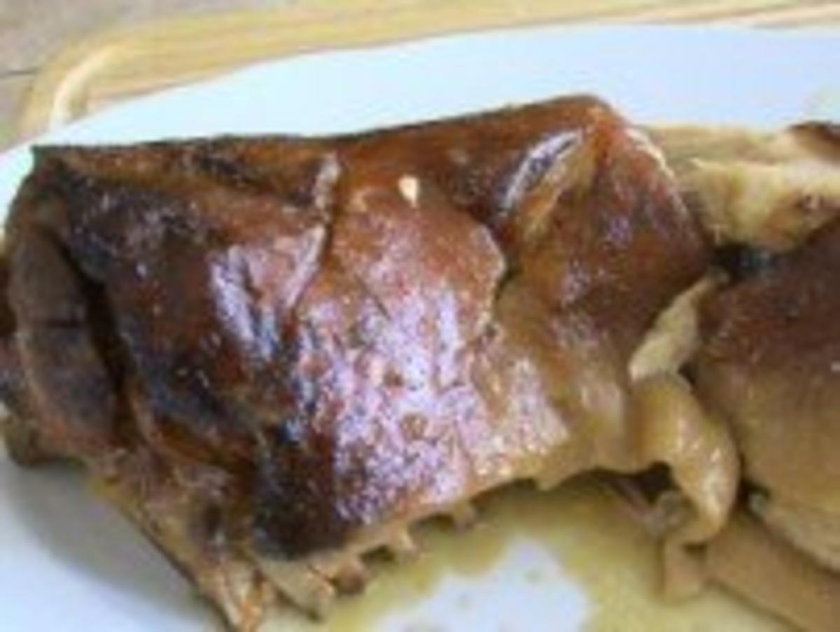 Schwein: Spanferkelrücken auf Sauerkraut - Rezept - Bild Nr. 3