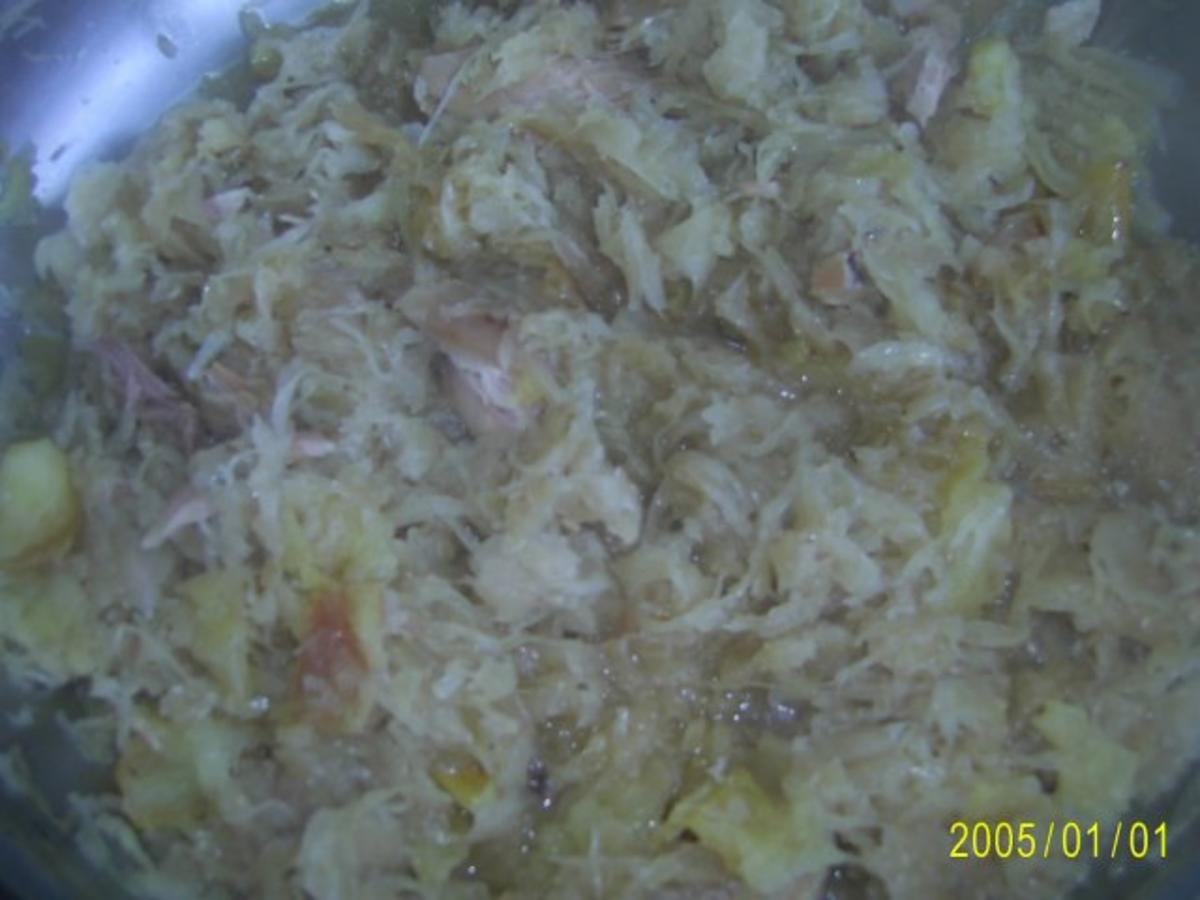 Schwein: Spanferkelrücken auf Sauerkraut - Rezept - Bild Nr. 5
