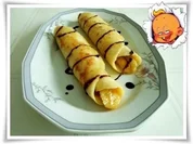 Pfannkuchen mit gebratener Banane gefüllt - Rezept