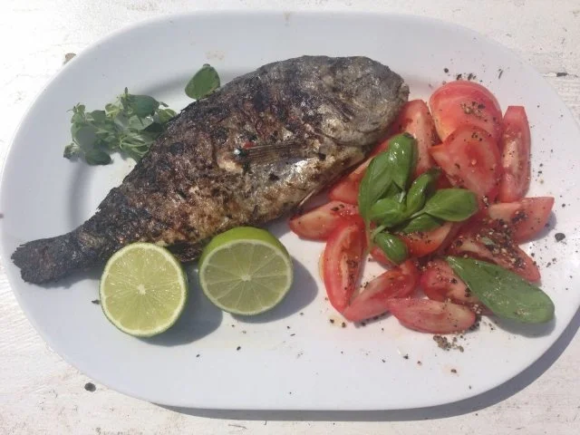 Rezept: Dorade mit Chili-Petersilien Marinade und Forelle mit Zitronenthymian Dorade mit Chili-Petersilien Marinade und Forelle mit Zitronenthymian - Rezept