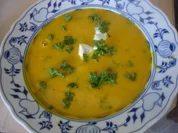 Kürbiscremesuppe mit Eismeer-Garnelen - Rezept