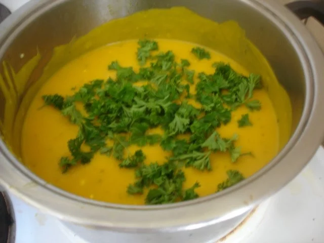 Rezept: Kürbiscremesuppe mit Eismeer-Garnelen Bild Nr. 11 Kürbiscremesuppe mit Eismeer-Garnelen - Rezept - Bild Nr. 11