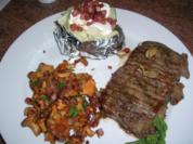 Rumpsteak, Pfifferlinge und Kartoffelgratin - Rezept
