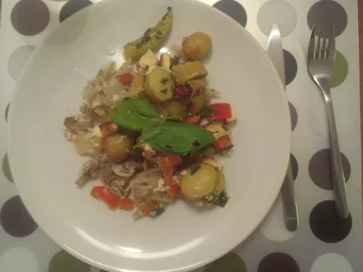 Rezept: Chicoree mit ueberbackenen Fetakäse Chicoree mit ueberbackenen Fetakäse - Rezept