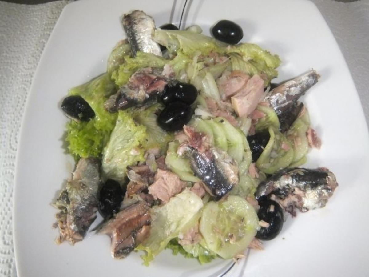 gemischter Salat mit Sardinen und Thunfisch - Rezept - Bild Nr. 8