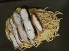 Hähnchenbrust auf Nudeln-Scharf - Rezept