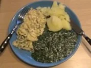 Eier: Klassischer Spinat mit Rührei - Rezept